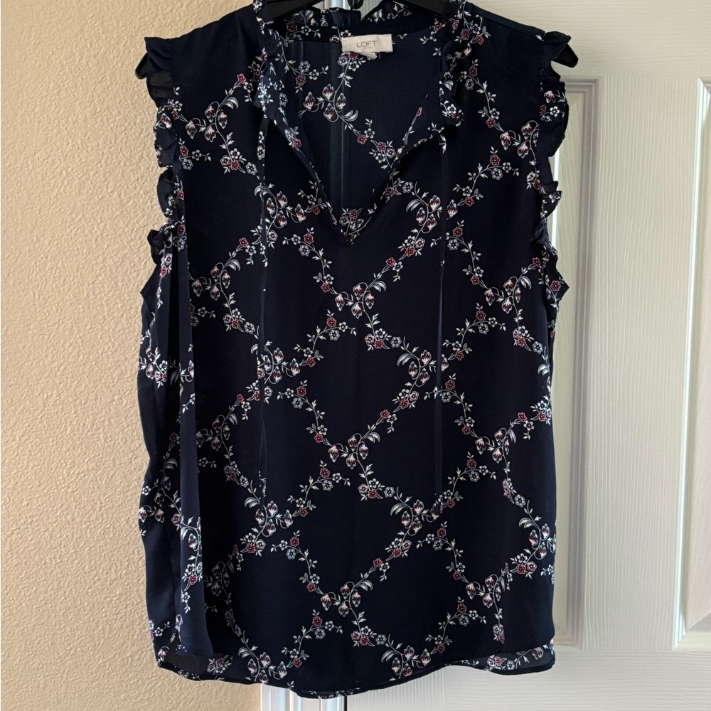 Floral Ruffle Sleeve Top